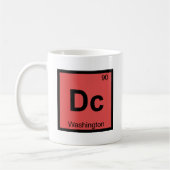 DC - Regelmäßiges Tabellensymbol für die Chemie in Kaffeetasse (Links)