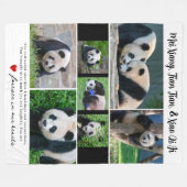 DC Riesenpandas "In unserem Herzen" Blanket Fleecedecke (Vorderseite (Horizontal))