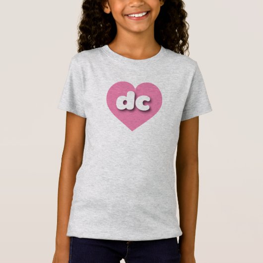 dc rosa Herz - I Liebe T-Shirt (Vorderseite)