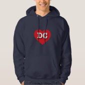 DC Rotes Herz - I Liebe DC Hoodie (Vorderseite)