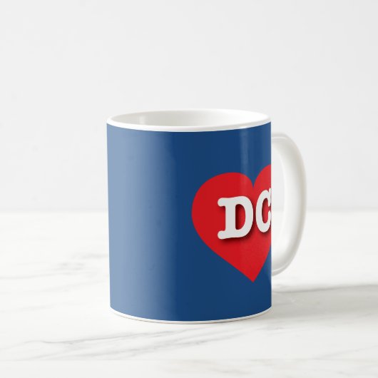 DC Rotes Herz - I Liebe DC Kaffeetasse (VorderseiteRechts)