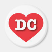 DC Rotes Herz - I Liebe DC Magnet (Vorne)