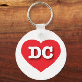 DC Rotes Herz - I Liebe DC Schlüsselanhänger (Vorderseite)