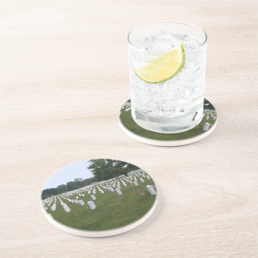 DC-Serie - Arlington-Friedhof Getränkeuntersetzer (Seite)