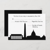 DC Skyline Wedding RSVP Cards (Vorne/Hinten)
