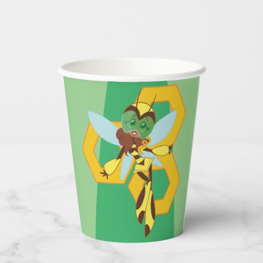 DC Super Hero Girls Bumble Bee Pappbecher (Rückseite)