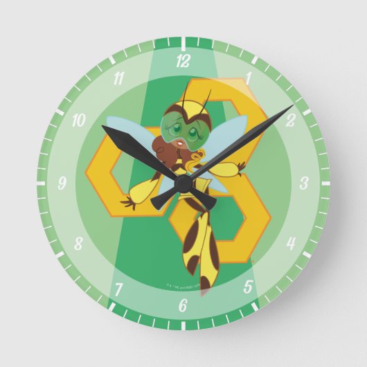 DC Super Hero Girls Bumble Bee Runde Wanduhr (Vorderseite)