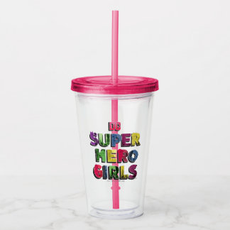 DC Super Hero Girls City Letters Acryltrinkbecher