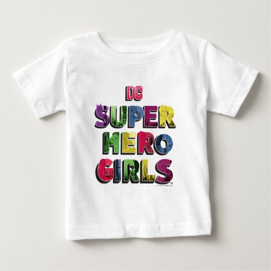 DC Super Hero Girls City Letters Baby T-shirt (Vorderseite)