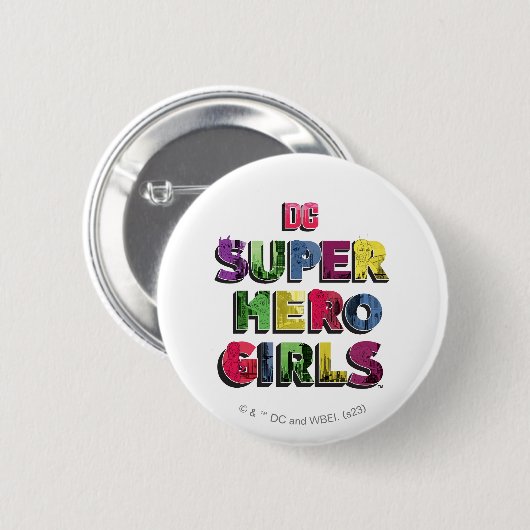 DC Super Hero Girls City Letters Button (Vorne & Hinten)