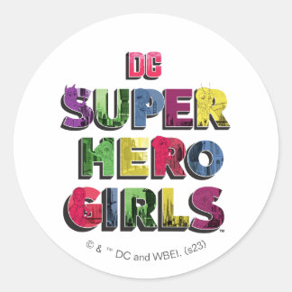 DC Super Hero Girls City Letters Runder Aufkleber