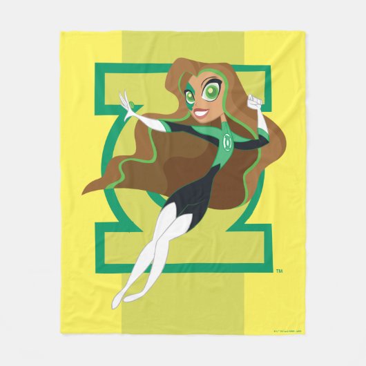 DC Super Hero Girls Green Lantern Fleecedecke (Vorderseite)