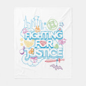 DC Super Hero Girls kämpfen für Gerechtigkeit Fleecedecke (Vorderseite)