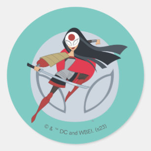 DC Super Hero Girls Katana Runder Aufkleber