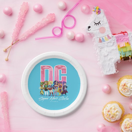 DC Super Hero Girls Lineup Pappteller (Party)