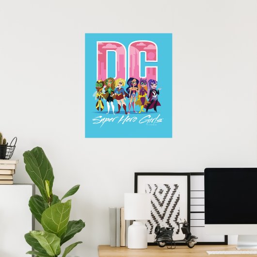 DC Super Hero Girls Lineup Poster (Heimbüro)