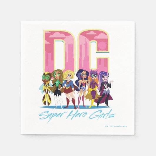 DC Super Hero Girls Lineup Serviette (Vorderseite)