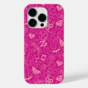 DC Super Hero Girls Pink Icon Muster Case-Mate iPhone 14 Pro Hülle