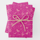 DC Super Hero Girls Pink Icon Muster Geschenkpapier Set (Beispiel)