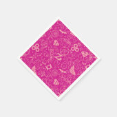 DC Super Hero Girls Pink Icon Muster Serviette (Ecke)