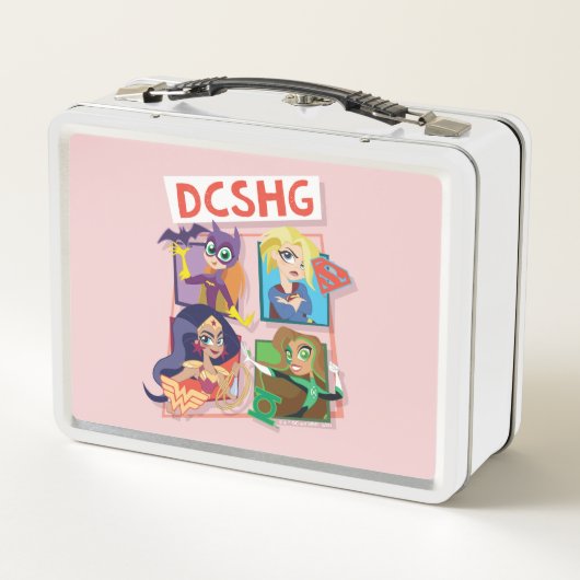 DC Super Hero Girls Quartett Metall Brotdose (Rückseite)