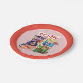 DC Super Hero Girls Quartett Pappteller (Schrägansicht)