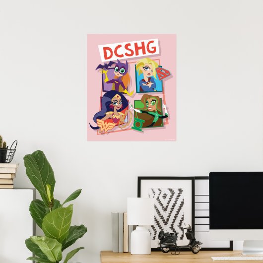 DC Super Hero Girls Quartett Poster (Heimbüro)