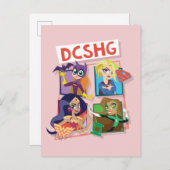 DC Super Hero Girls Quartett Postkarte (Vorne/Hinten)