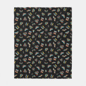 DC Super Hero Girls Rainbow Icon Muster Fleecedecke (Vorderseite)