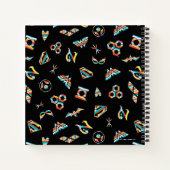 DC Super Hero Girls Rainbow Icon Muster Notizblock (Rückseite)