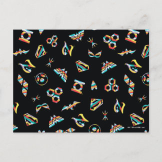 DC Super Hero Girls Rainbow Icon Muster Postkarte