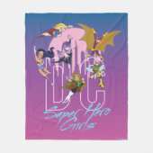 DC Super Hero Girls Skyline Fleecedecke (Vorderseite)