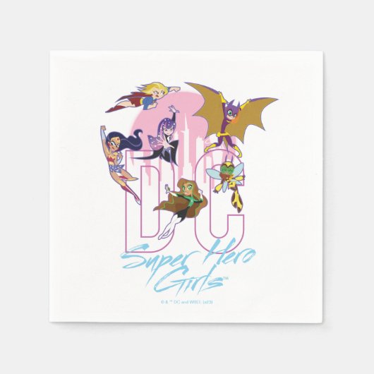 DC Super Hero Girls Skyline Serviette (Vorderseite)