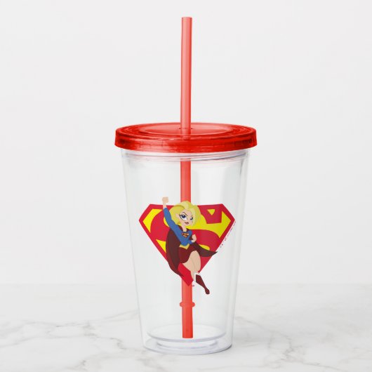 DC Super Hero Girls Supergirl Acryltrinkbecher (Vorderseite)