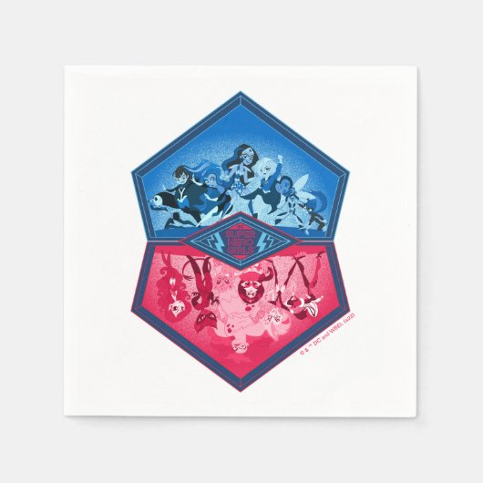 DC Super Hero Girls Teamwork Battle Serviette (Vorderseite)