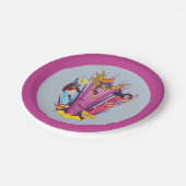 DC Super Hero Girls Trio Pappteller (Schrägansicht)