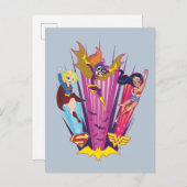 DC Super Hero Girls Trio Postkarte (Vorne/Hinten)