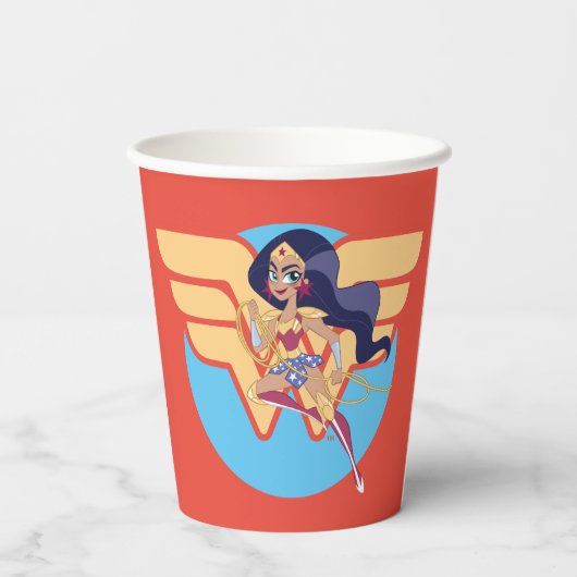 DC Super Hero Girls Wonder Woman Pappbecher (Rückseite)