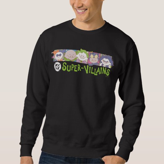 DC-Super-Schurken-Cartoon-Lineup Sweatshirt (Vorderseite)