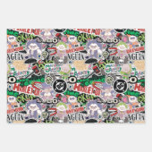 DC-Super-Schurken-Cartoon-Muster Geschenkpapier Set (Vorderseite)