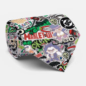 DC-Super-Schurken-Cartoon-Muster Krawatte (Gerollt)