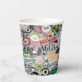 DC-Super-Schurken-Cartoon-Muster Pappbecher (Rückseite)