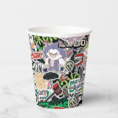 DC-Super-Schurken-Cartoon-Muster Pappbecher (Rechts)