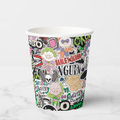 DC-Super-Schurken-Cartoon-Muster Pappbecher (Vorderseite)