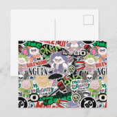 DC-Super-Schurken-Cartoon-Muster Postkarte (Vorne/Hinten)