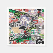 DC-Super-Schurken-Cartoon-Muster Serviette (Vorderseite)