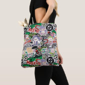 DC-Super-Schurken-Cartoon-Muster Tasche (Von Nahem)