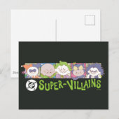 DC Super-Villains Cartoon Lineup Postkarte (Vorne/Hinten)