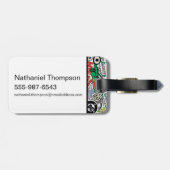 DC Super-Villains Cartoon Pattern Gepäckanhänger (Rückseite horizontal)