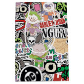 DC Super-Villains Cartoon Pattern Mittlere Geschenktüte (Vorderseite)